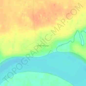 Нижний Сузун topographic map, elevation, terrain