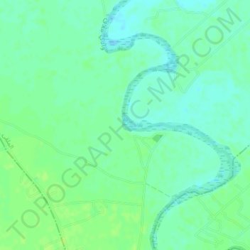 Oued Mellegue topographic map, elevation, terrain