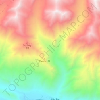 Bhimbat Nala topographic map, elevation, terrain