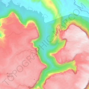 Rio Churun topographic map, elevation, terrain