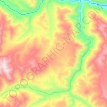 Río Colorado topographic map, elevation, terrain