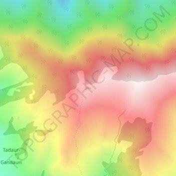 Tarakund topographic map, elevation, terrain