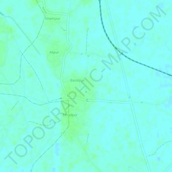 Eastern Bengal Railway Kishanngaj Branch topographic map, elevation, terrain