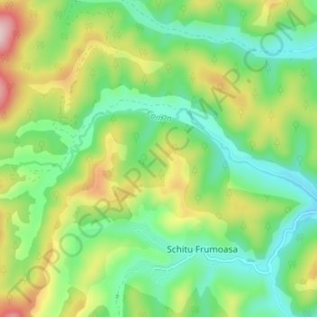 Coman topographic map, elevation, terrain