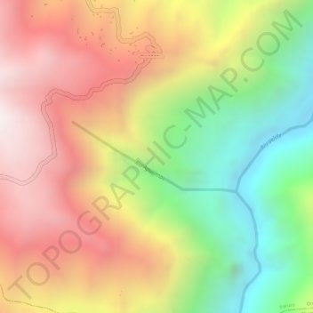 Río Apurimac topographic map, elevation, terrain