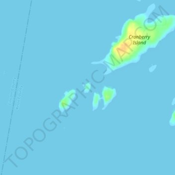 Cedar Island topographic map, elevation, terrain