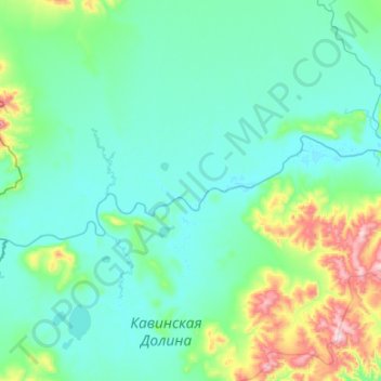 Kava topographic map, elevation, terrain