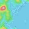 鹹田灣 topographic map, elevation, terrain