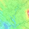 Parc national de Krka topographic map, elevation, terrain