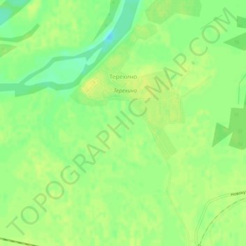 Терехино topographic map, elevation, terrain