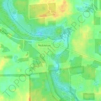 Nobleton topographic map, elevation, terrain