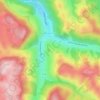 Moieciu de Sus topographic map, elevation, terrain