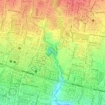 Embung Tambakboyo topographic map, elevation, terrain