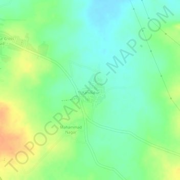 Kandukur Main Village topographic map, elevation, terrain