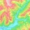 Val di Fiemme topographic map, elevation, terrain