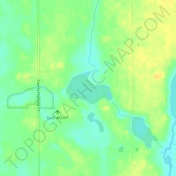 Pletan Lake topographic map, elevation, terrain