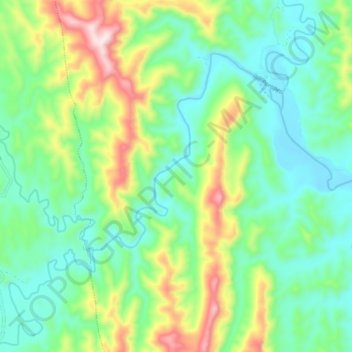 Rio Parapeti topographic map, elevation, terrain