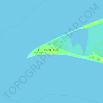Point Hope topographic map, elevation, terrain