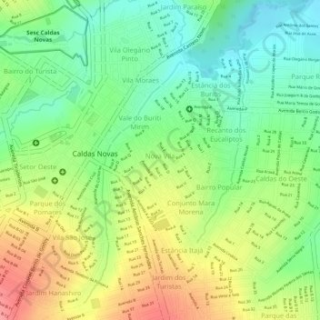 Bairro Nova Vila topographic map, elevation, terrain