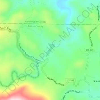 Lakota Lake topographic map, elevation, terrain