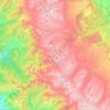 Pir Panjal Range topographic map, elevation, terrain