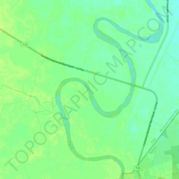 Rio Zulia topographic map, elevation, terrain