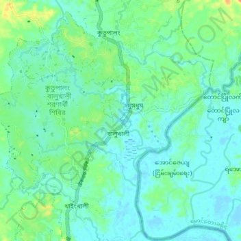 Modhur Chhora topographic map, elevation, terrain