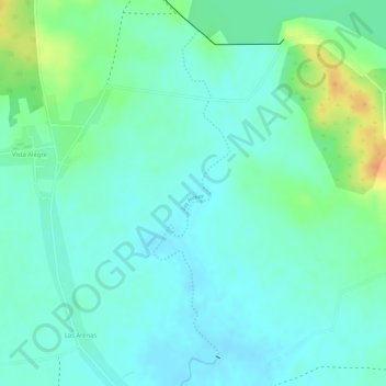 Las Arenas topographic map, elevation, terrain