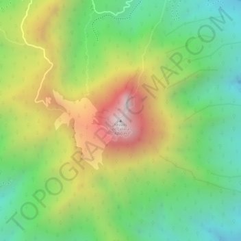 Nevado de Colima topographic map, elevation, relief