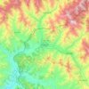 Poonch topographic map, elevation, relief