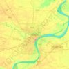 Varanasi topographic map, elevation, relief
