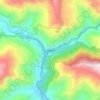 Singtam topographic map, elevation, relief