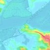 Ribandar topographic map, elevation, relief