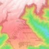 Cherrapunji topographic map, elevation, relief