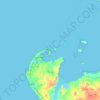 Bet Dwarka topographic map, elevation, relief
