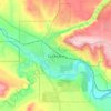 Cochrane topographic map, elevation, relief