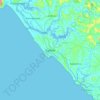 Kannur topographic map, relief map, elevations map