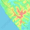 Varkala topographic map, relief map, elevations map