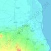 Bhavnagar topographic map, relief map, elevations map