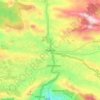 Munnar topographic map, relief map, elevations map