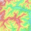Darjeeling topographic map, elevation, relief