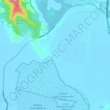 Topographic Map Sunshine Coast Sunshine Coast Topographic Map, Elevation, Relief