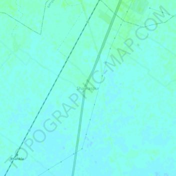 Shamaspur topographic map, elevation, relief