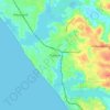 Paravur topographic map, relief map, elevations map