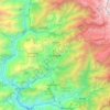 Gangtok topographic map, elevation, relief