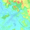 Curchorem topographic map, elevation, relief