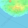 Amreli topographic map, elevation, relief