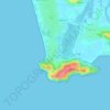 Sinquerim topographic map, elevation, relief