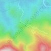 Netravali waterfall parking topographic map, relief map, elevations map