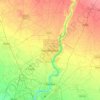 Gandhinagar topographic map, relief map, elevations map